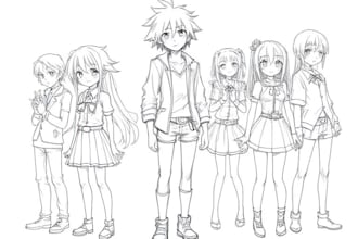 draw sketch anime manga character