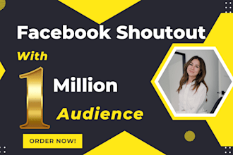 share facebook post link, shoutout to promote website or product with influence