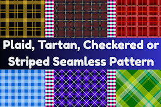plaid, tartan , checkered or striped seamless pattern