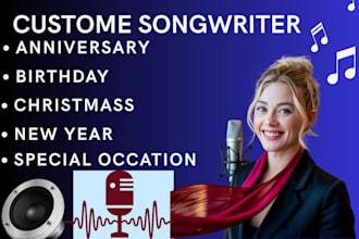be your anniversary, wedding, birthday,rap, ocationalist singer