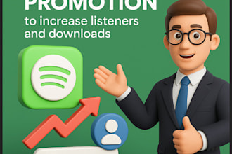 professionally do spotify album track promotion to increase listeners, downloads