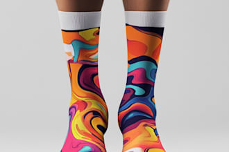 draw a unique socks design for your brand