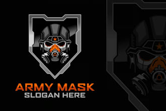 create amazing mascot military logo design