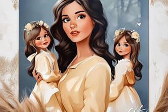 paint your cartoon portrait in disney style