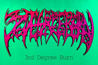 design a typography logo for your metal band or brand