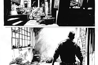 make comic or coloured manga page for you