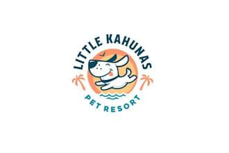 design tropics dog daycare boarding resort logo