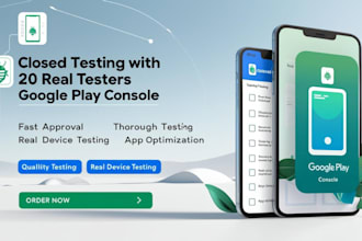 provide 12 or 20 active real testers for google play console closed app testing