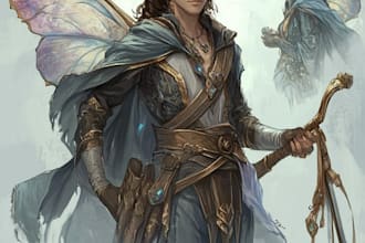 create a unique original dnd fantasy character art