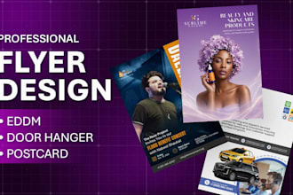professional flyers, postcards, door hangers and eddm
