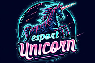 design high quality esport unicorn logo with express delivery