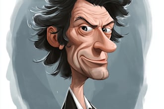 draw cartoon caricature, portrait, avatar, or logo