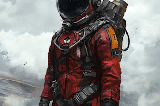 make a high quality  sci fi art and sci fi character