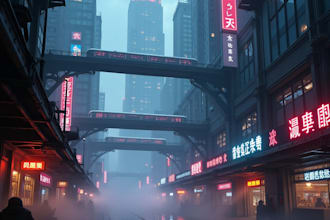 design cyberpunk futuristic city environment or sci fi concept