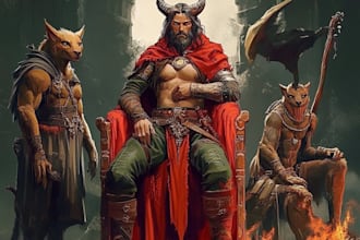 design dnd character art illustration, fantasy, sci fi sheet