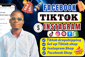 setup USA tiktok shop facebook shop instagram shop fb ads campaign tiktok ads