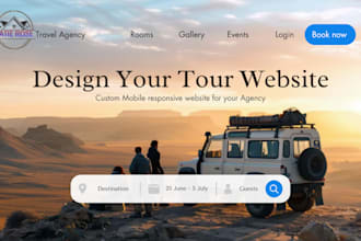 design property tour booking website for agency, restaurant, flight, hotel rent