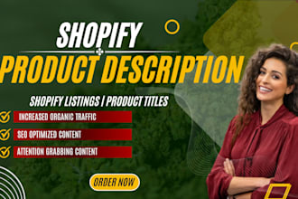 do shopify product description writing for ecommerce success