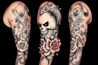 create custom tattoo design, tattoo sleeve