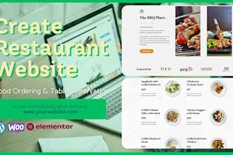 create a restaurant booking and food ordering website