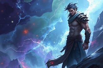 draw cool dnd character and fantasy concept art for you