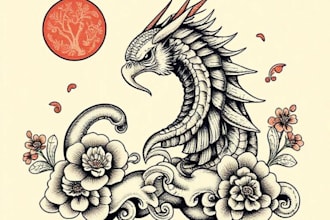 create a traditional style tattoo or illustration for you