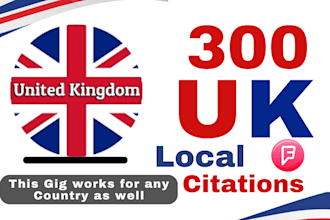 do 350 UK local citations and directory submission