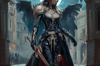 make a character with a distinct style for a game