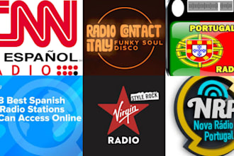 play and broadcast your song on spain, italy and portugal radio stations