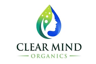 design particular clear mind organics logo