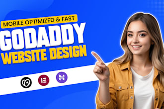 create fully responsive godaddy website design and development