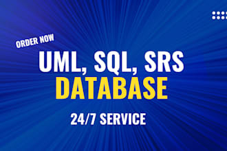 design erd, uml, srs, sql queries and database projects