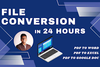 convert pdf to word, pdf to excel or data entry in 24 hours