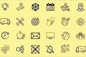 design unique vector icon set in 24 hours