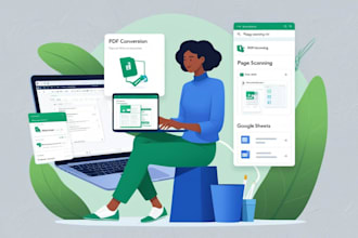 convert PDF to excel, scan pages to excel, google sheet