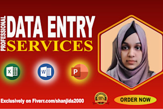 be virtual assistant for excel data entry services, copy paste, web research