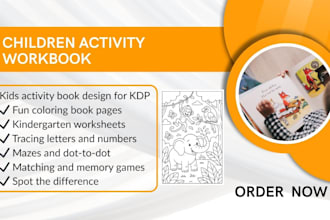 design activity book printable for children, amazon coloring page kids worksheet