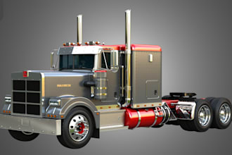 model 3d truck toy design 3d car semi truck 3d cad design for 3d printing