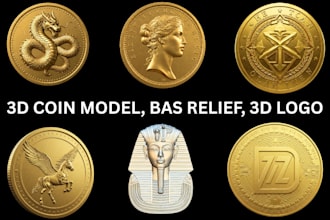 sculpt 3d coin model 3d bas relief challenge coin stl 3d medallion 3d print