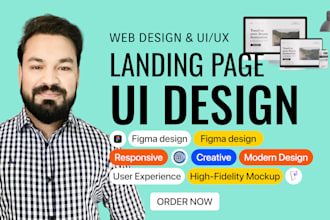 design modern responsive landing page for your business in figma