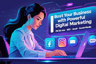 run targeted facebook ads,SEO and email campaigns to grow your sales