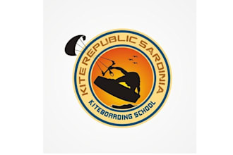 design amazing kite boarding school logo