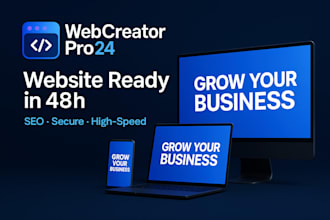 build a stunning, secure, SEO ready website in 48h ia