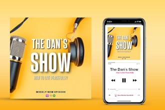 do custom podcast album cover art podcast artwork or logo ugc cover flyer design