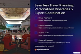 plan your travel with personalized itineraries and smooth coordination
