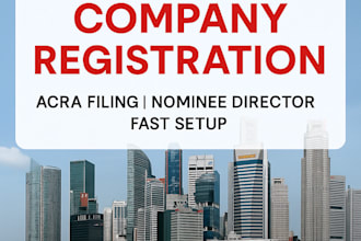 register your singapore company with acra and provide nominee director services