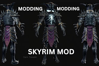 create custom skyrim mod fallout 4 quests or game character arma 3 bg3 vfx sfm
