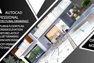 draw and design your house plan and architectural full set drawing mep