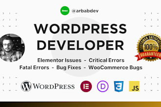 fix wordpress website issue bug, fix elementor bug, wp help, fix wordpress bug