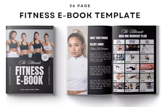 design health fitness ebook workout plan pdf lead magnet canva gym trainer guide
